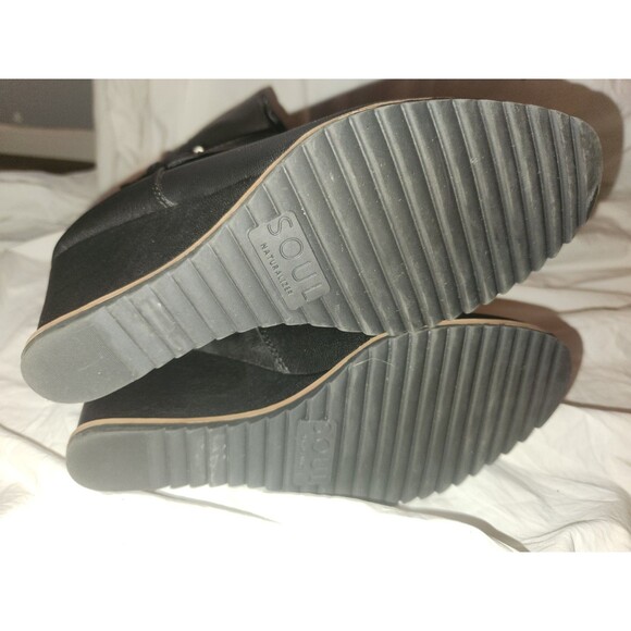 Soul Naturalizer Womens Harvest Riding Boots Black Wedge Knee High Zip 8M - Picture 6 of 10